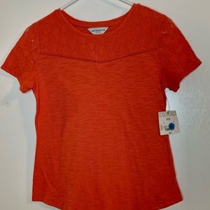 liz claiborne orange blouse